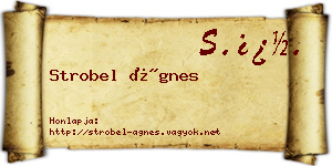 Strobel Ágnes névjegykártya